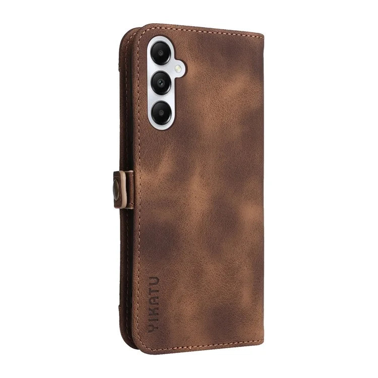 YIKATU YK-002 For Samsung Galaxy A05s 4G Case Wallet PU Leather Phone Cover with Outer Card Slot