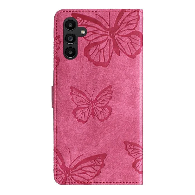 For Samsung Galaxy A16 5G Case Butterfly Design Flip Wallet Leather Phone Cover Skin-Touch