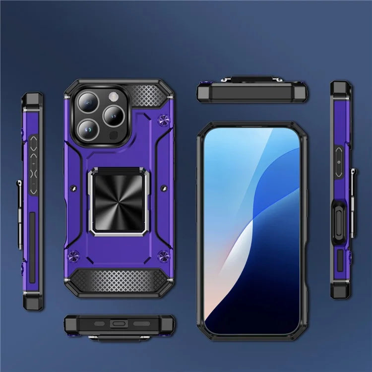 For iPhone 16 Pro Case Military Grade Anti-Drop TPU+PC Phone Shell