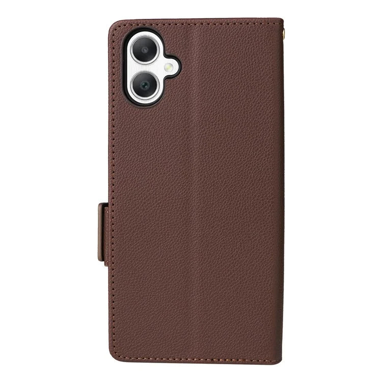 For Samsung Galaxy A06 Case Litchi Texture PU Leather Wallet Flip Phone Cover