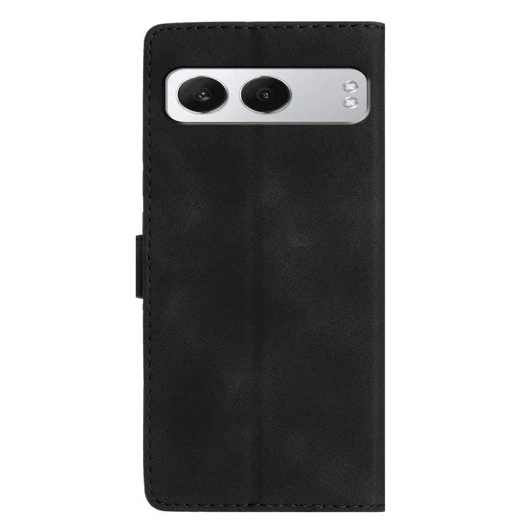 For OnePlus Nord 4 Case Leather Imprinted Flower Phone Cover Wallet with Wrist Strap