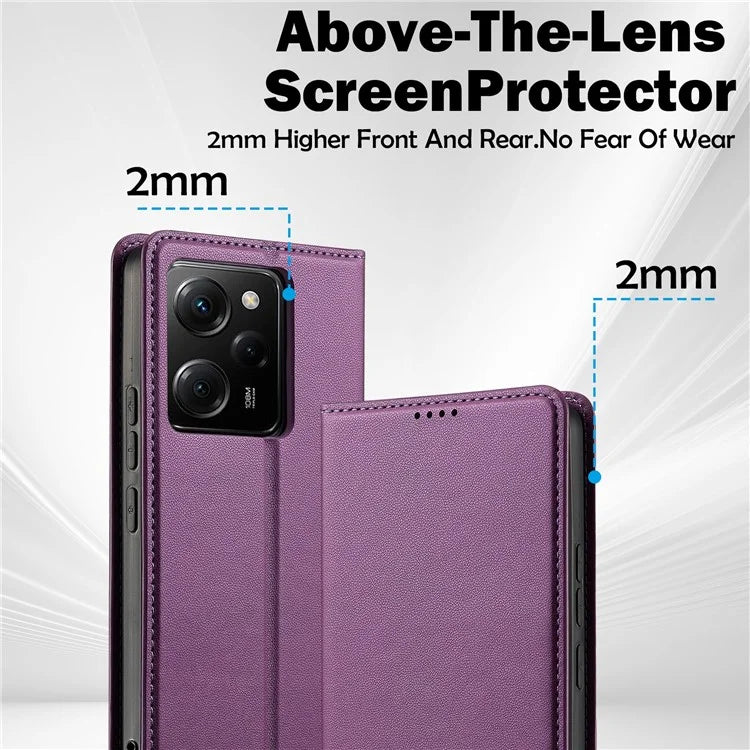 LC.IMEEKE L1 Series for Xiaomi Poco X5 Pro 5G / Redmi Note 12 Pro 5G Case PU Leather Wallet Stand Phone Cover