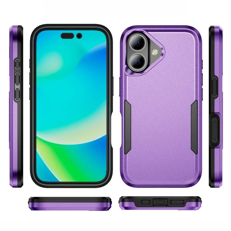For iPhone 16 Case PC+TPU Military Grade Drop Protective Phone Cover