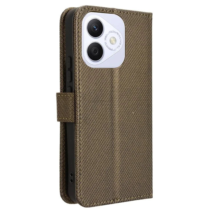 For Honor X60i 5G Case PU Leather Diamond Texture Wallet Phone Cover