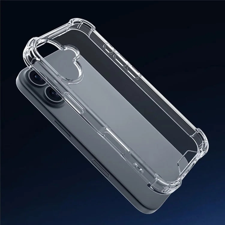 For iPhone 16 Case Reinforced Corners TPU Frame + Acrylic Back Phone Cover