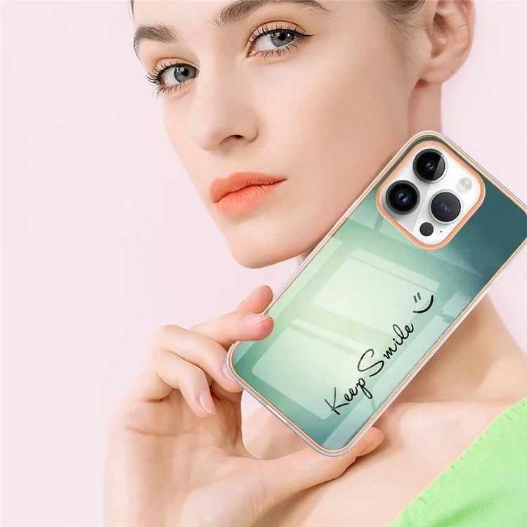 YB IMD Series-16 Style-E For iPhone 16 Pro TPU Case Pattern Printing Phone Back Cover