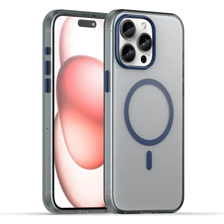 For iPhone 16 Pro Case Compatible with MagSafe Skin-Touch PC+TPU Matte Phone Cover