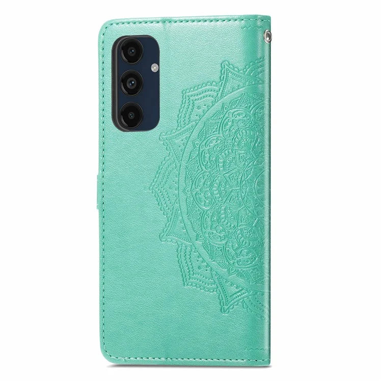 For Samsung Galaxy A16 5G Case Mandala Embossed Design Leather Wallet Phone Cover