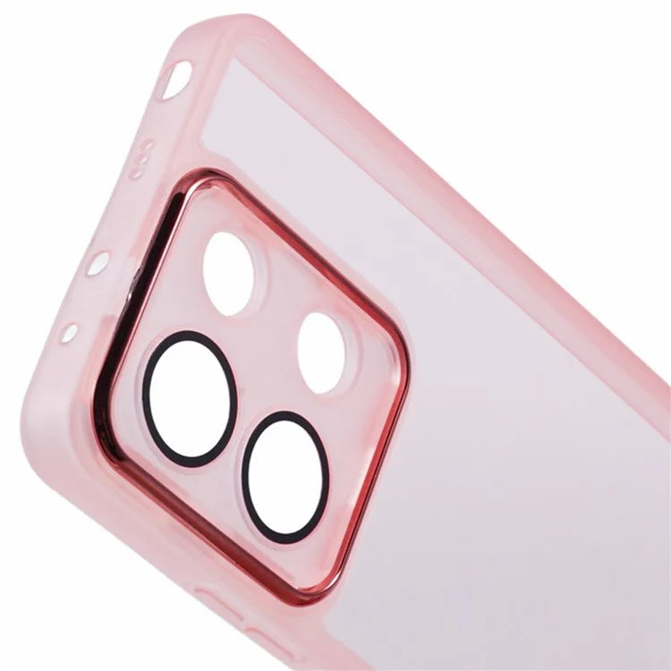 WANLONFENG DKSM Series for Xiaomi Redmi Note 13 4G TPU Case Electroplated Frame with Tempered Glass