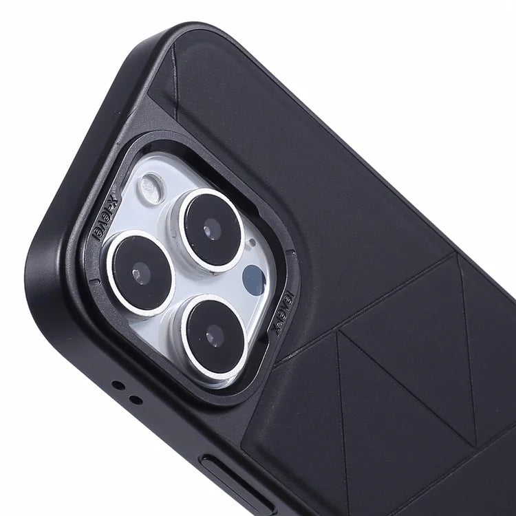 X-LEVEL For iPhone 16 Pro Max Case Geometric PC+TPU+Leather Anti-Scratch Phone Cover