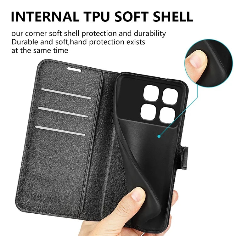 For Xiaomi Redmi K70 Ultra Case Litchi Texture Shockproof Leather Wallet Phone Cover