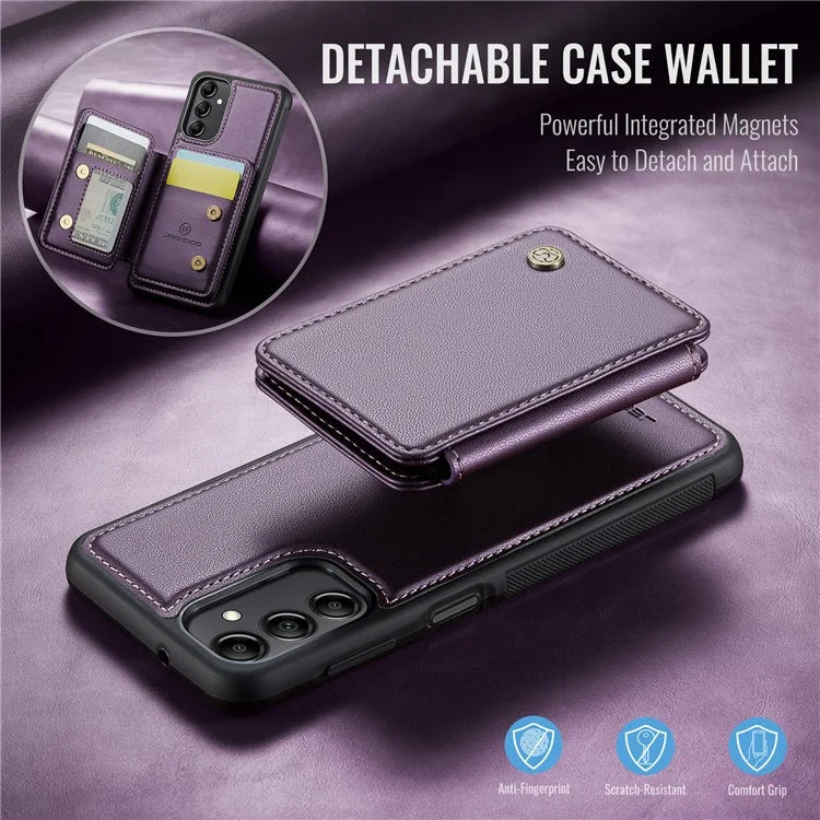 JEEHOOD J05 For Samsung Galaxy A14 4G / 5G Case Card Holder Kickstand Leather+TPU Phone Cover