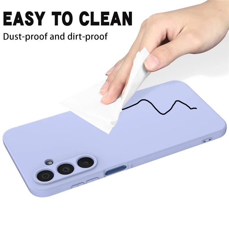 For Samsung Galaxy A16 5G Case Liquid Silicone Anti-Scratch Phone Cover with Hand Strap