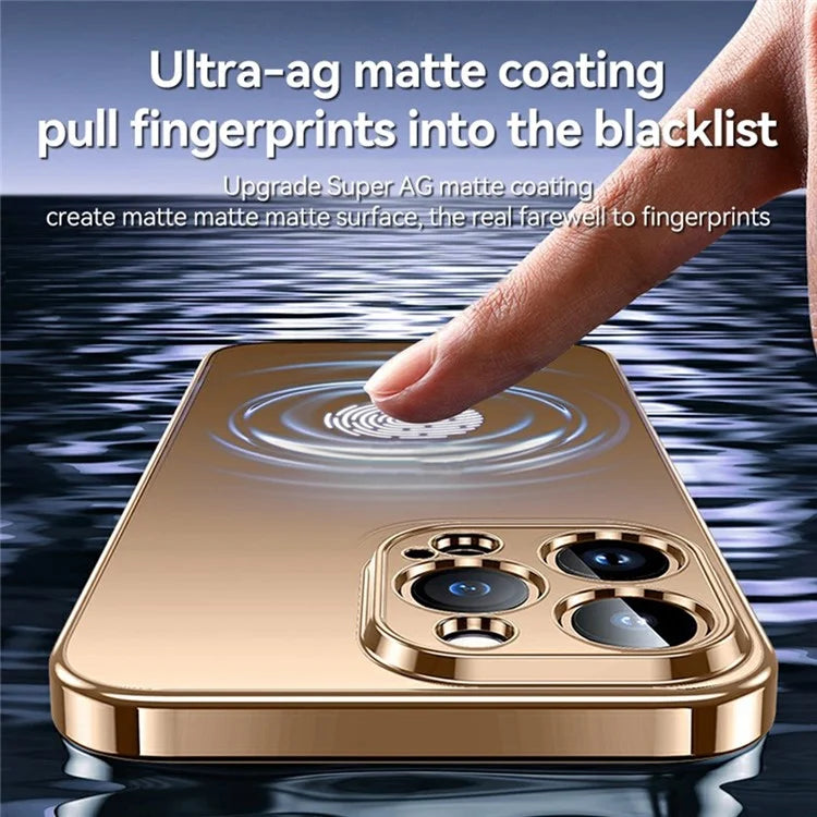 SULADA For iPhone 16 Pro Max Case Electroplated AG Matte Anti-Fingerprint TPU Phone Cover