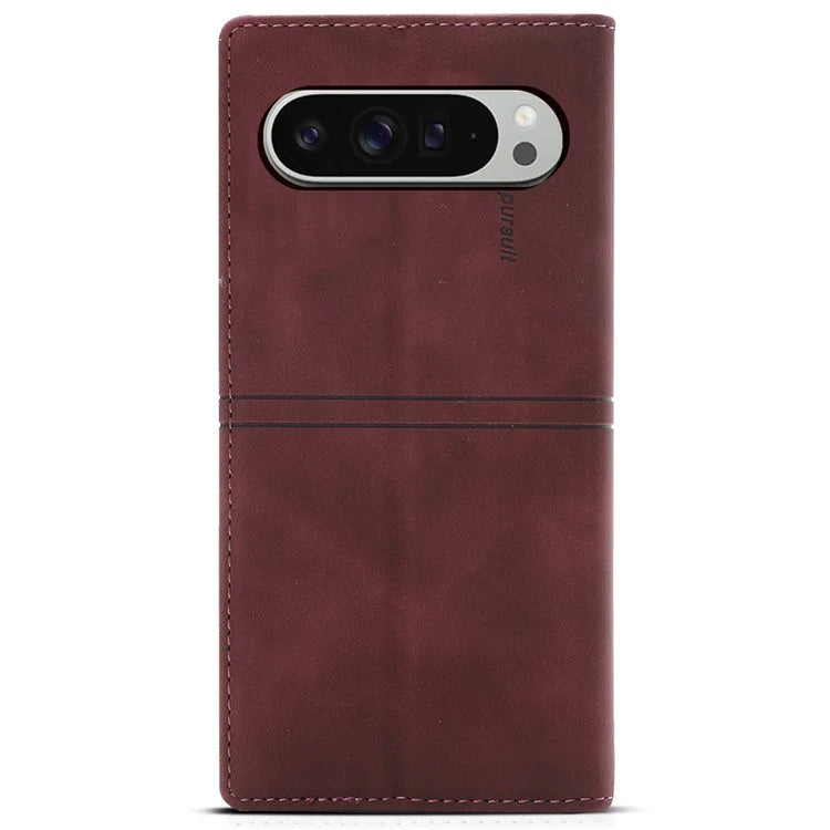 For Google Pixel 9 Pro / Pixel 9 Wallet Case Magnetic Closing Leather Phone Cover