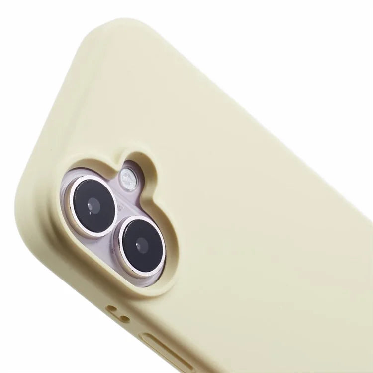 For iPhone 16 Plus Case PC+Liquid Silicone Anti-Scratch Lining Phone Cover