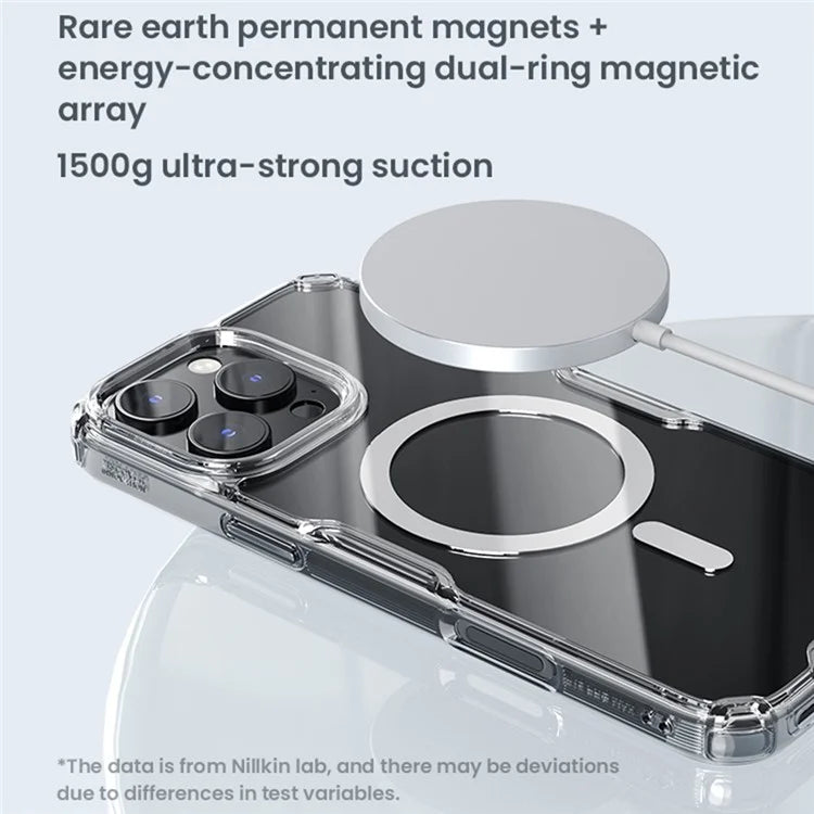 NILLKIN Pro Series for iPhone 16 Pro Max Case Compatible with MagSafe TPU+PC Ultra Clear Phone Case