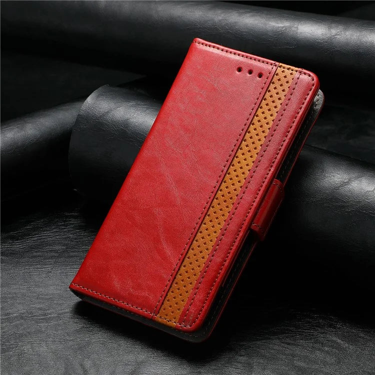 CASENEO 002 Series For Samsung Galaxy S24 FE Case Stand Wallet Splicing PU Leather Cover