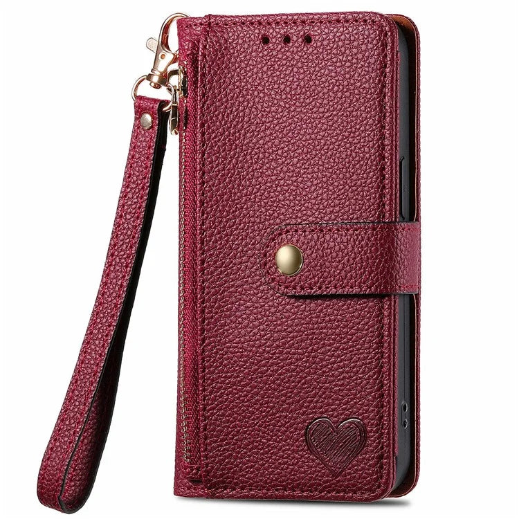 For Samsung Galaxy S24 FE Case RFID Blocking Zipper Pocket Leather Wallet Phone Cover