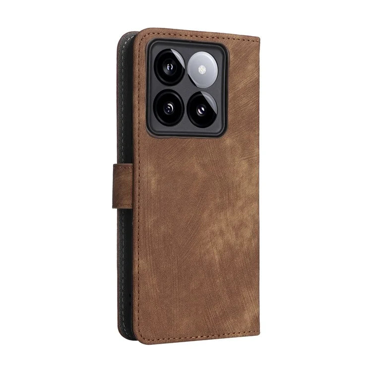 For Xiaomi 14T Pro Wallet Case RFID Blocking PU Leather Cover Stand View