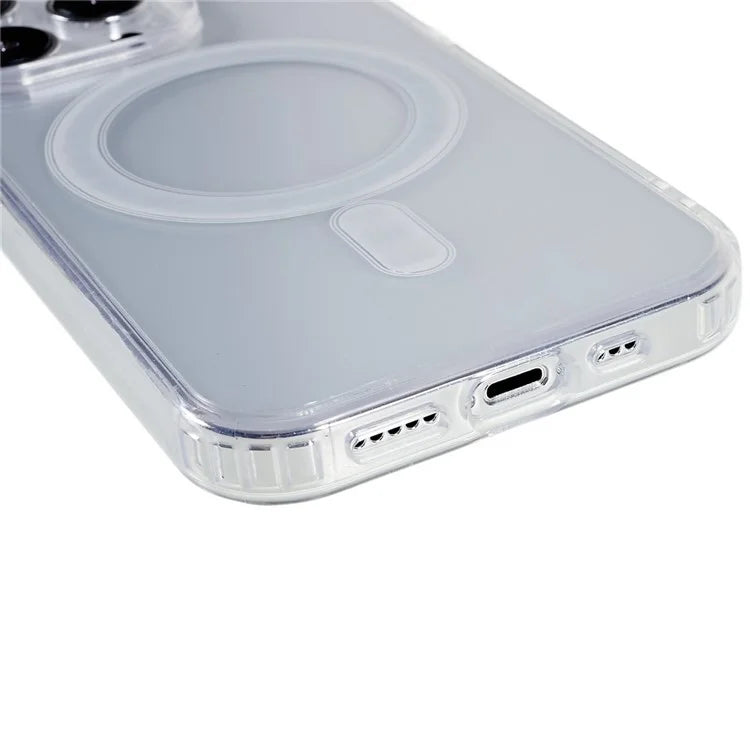 For iPhone 16 Pro Max Clear Case Acrylic+TPU Phone Cover Compatible with MagSafe