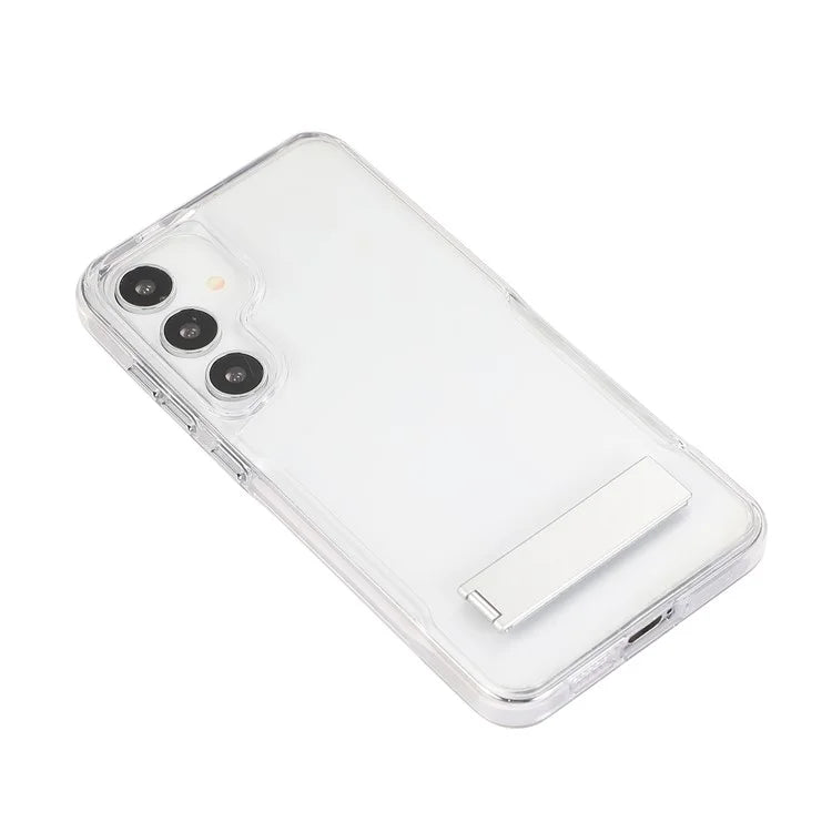 For Samsung Galaxy S24+ Case TPU+Acrylic Protective Kickstand Clear Phone Cover