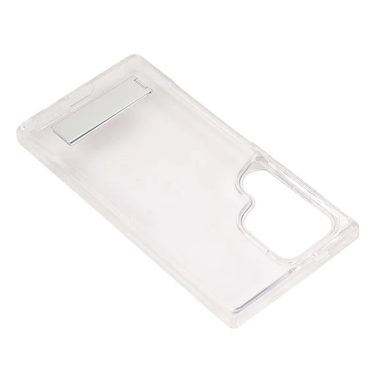For Samsung Galaxy S24 Ultra Case TPU+Acrylic Protective Kickstand Clear Phone Cover