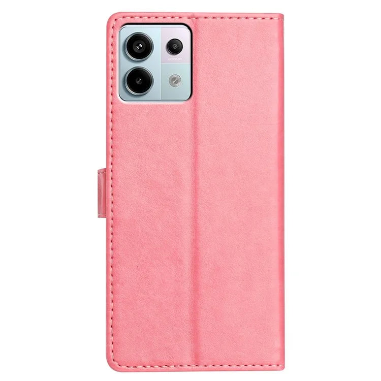 For Xiaomi Redmi Note 13 Pro 5G / Poco X6 5G Leather Phone Case Wallet Stand Cover with Handy Strap