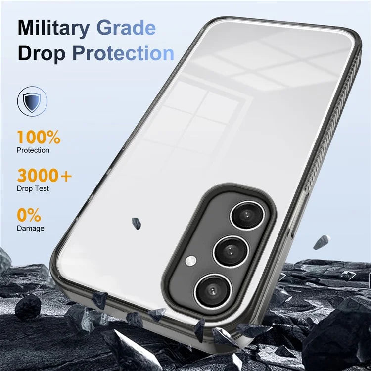 For Samsung Galaxy S24 Clear Phone Case TPU PC Anti-Slip Drop-Proof Back Cover