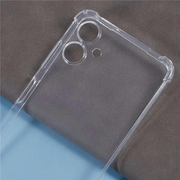 For Samsung Galaxy A06 Case Reinforced Corner TPU Clear Phone Cover with Lanyard