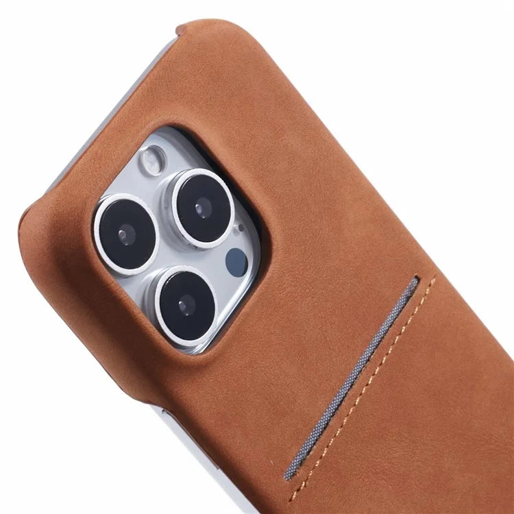 For iPhone 16 Pro Max Case Skin-Touch Leather+PC Phone Cover with Card Slot