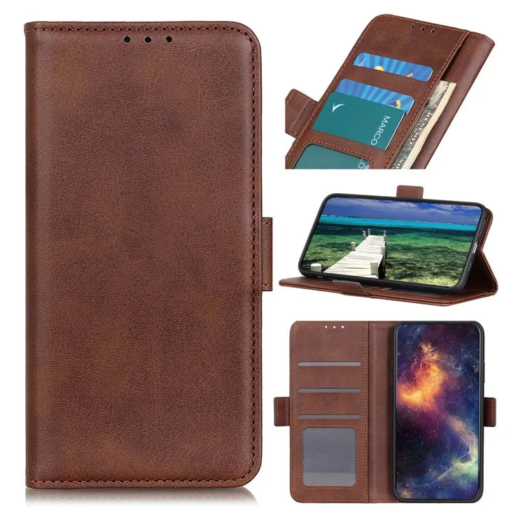 For Xiaomi Redmi 14C 4G Case Stand Cowhide Texture PU Leather Phone Cover