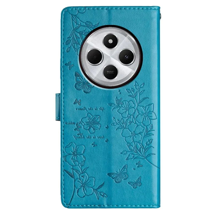 For Xiaomi Redmi 14C 4G Wallet Phone Case Butterfly Floral Imprint Leather Flip Cover