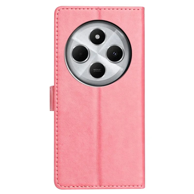 For Xiaomi Redmi 14C 4G Leather Phone Case Wallet Stand Cover with Handy Strap