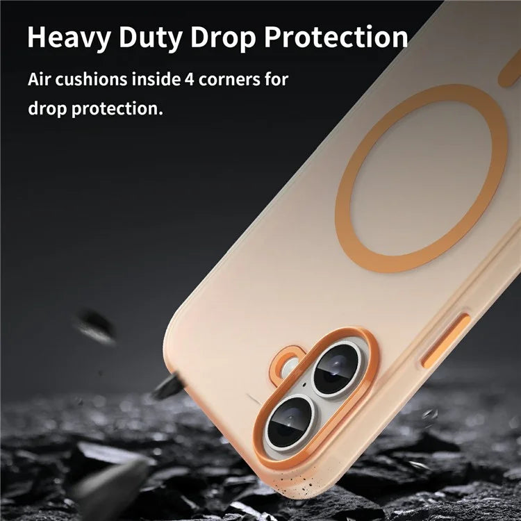 For iPhone 16 Plus Case Compatible with MagSafe TPU + PC Slim Matte Translucent Phone Cover
