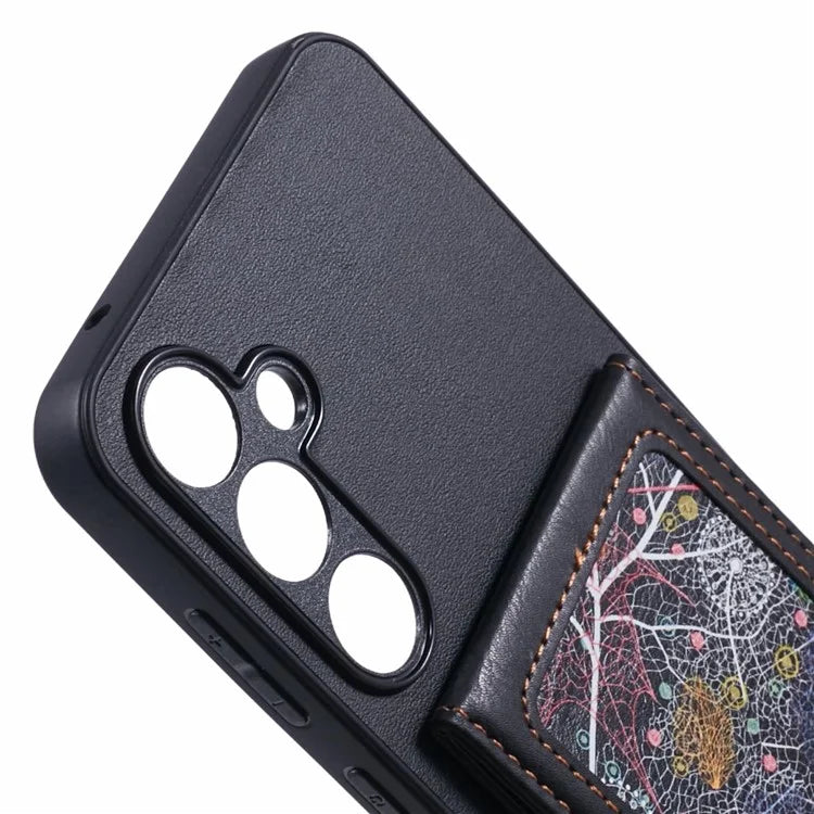 For Samsung Galaxy A55 5G Phone Case with Galaxy Card Bag Kickstand RFID Blocking