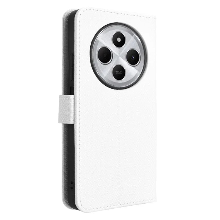 For Xiaomi Redmi 14C 4G Case PU Leather Diamond Texture Wallet Phone Cover