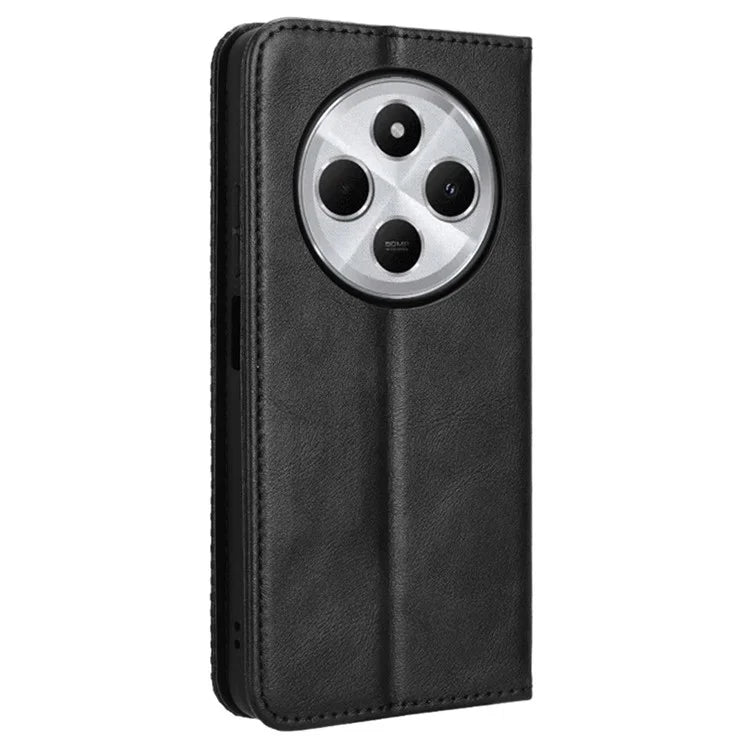 For Xiaomi Redmi 14C 4G Leather Case Wallet Stand Retro Texture Phone Cover