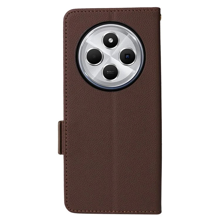 For Xiaomi Redmi 14C 4G Case Litchi Texture PU Leather Wallet Flip Phone Cover