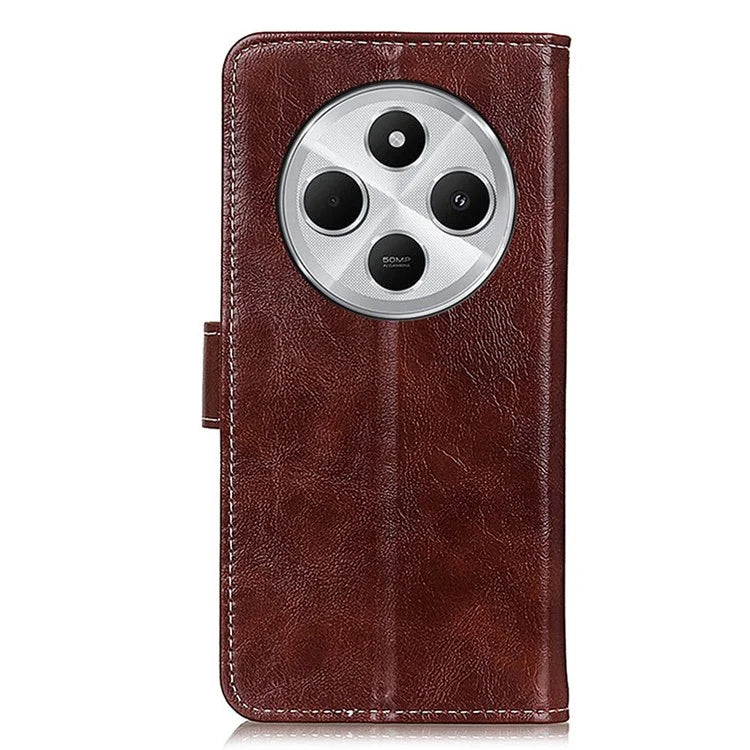 For Xiaomi Redmi 14C 4G Case Crazy Horse Texture Leather Phone Wallet Cover