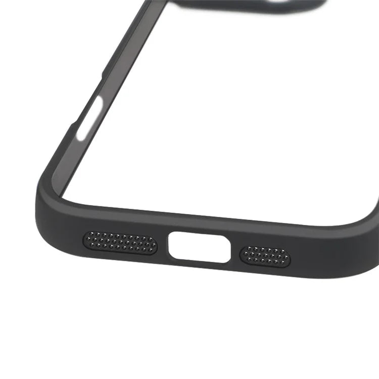 For iPhone 16 Pro Max Case Shockproof PC+TPU Clear Back Phone Cover