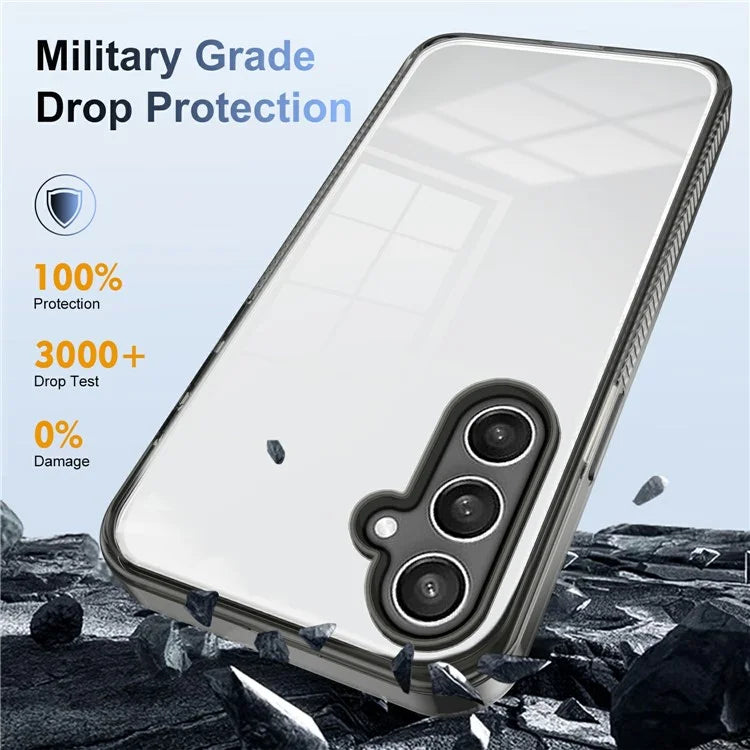 For Samsung Galaxy S23 FE Clear Phone Case TPU PC Anti-Slip Drop-Proof Back Cover