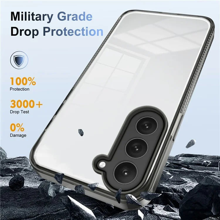 For Samsung Galaxy S23 Clear Phone Case TPU PC Anti-Slip Drop-Proof Back Cover