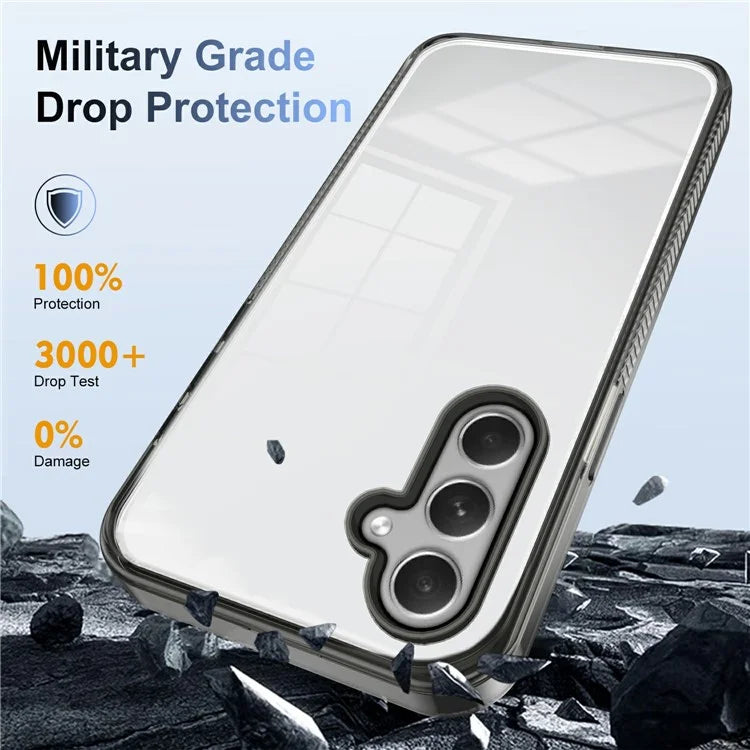 For Samsung Galaxy A55 5G Clear Phone Case TPU PC Anti-Slip Drop-Proof Back Cover
