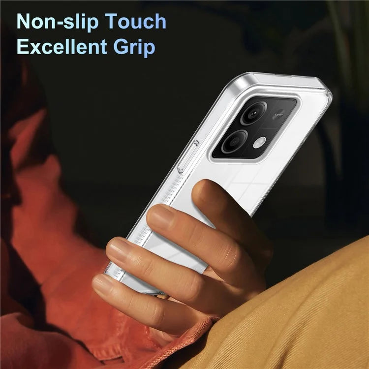 For Xiaomi Redmi Note 13 5G Clear Phone Case TPU PC Anti-Slip Drop-Proof Back Cover