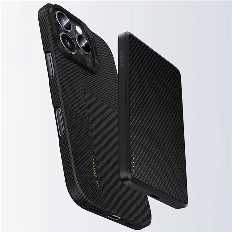 BENKS For iPhone 16 Pro Magnetic Case Kevlar Aramid Fiber Montage Phone Cover