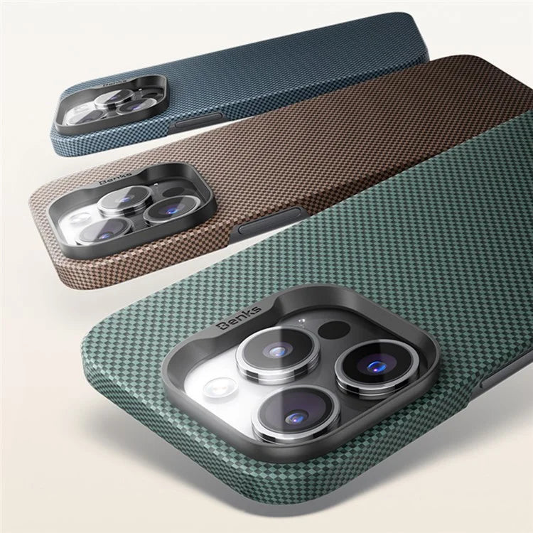 BENKS For iPhone 16 Pro Max Case Kevlar Aramid Fiber Magnetic Phone Cover Compatible with MagSafe