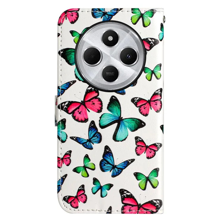 For Xiaomi Redmi 14C 4G Wallet Case Printed Pattern Design Leather Phone Cover