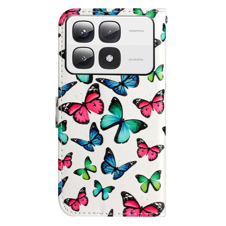 For Xiaomi 14T Pro Wallet Case Printed Pattern Design Leather Phone Cover