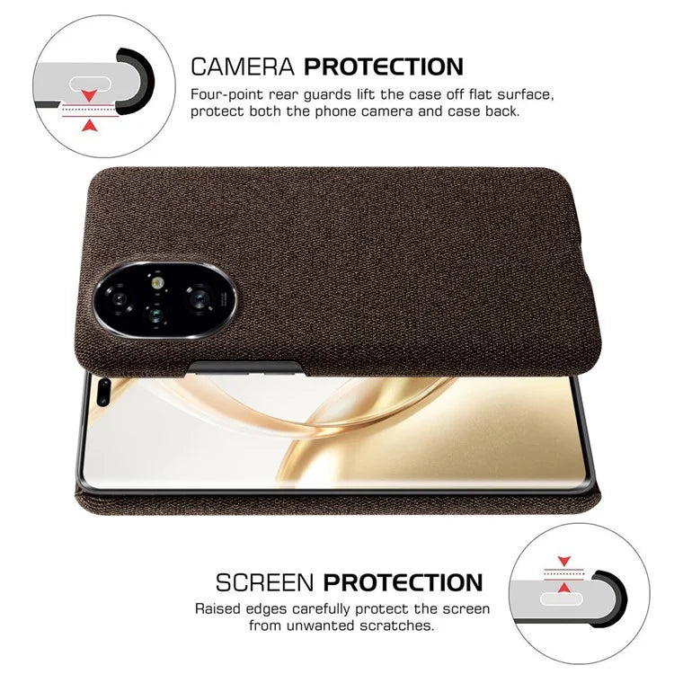 For Honor 200 Pro 5G Case Cloth Texture Anti-Scratch Protective PC Phone Cover